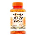 Óleo De Peixe Ômega 3 Em Cápsulas Fish Oil Sundown 1000mg C/ 180