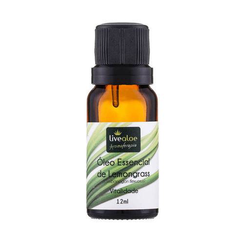Óleo Essencial Natural de Lemongrass 12ml – Livealoe