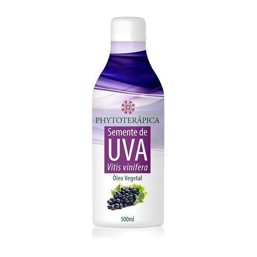 Óleo Vegetal de Semente de Uva - 500 Ml - Vitis Vinifera (Uva, Frasco)