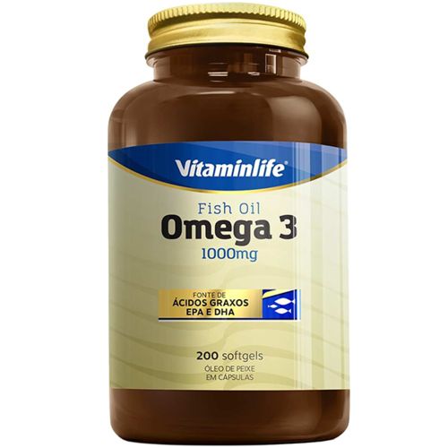 Ômega 3 200 Cápsulas - Vitamin Life