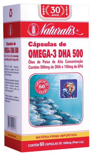 Ômega-3 Dha 500 (1000 Mg) 60 Cápsulas - Naturalis