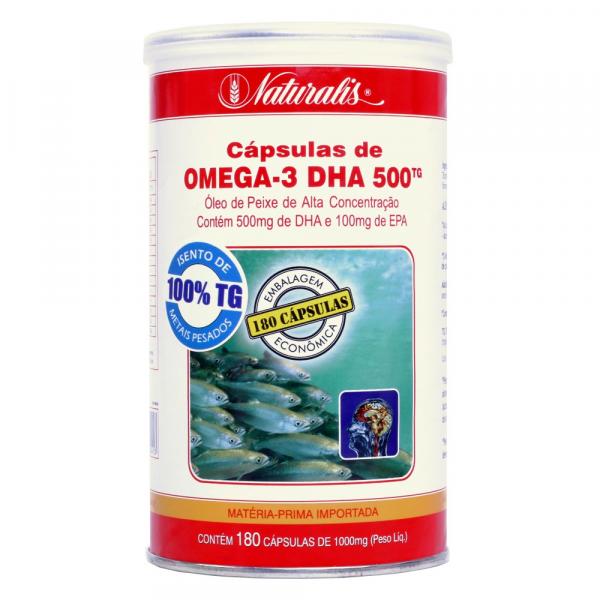 Ômega-3 DHA 500 (1000mg) 180 Cápsulas - Naturalis