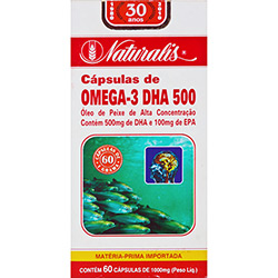 Omega-3 DHA 500 (60 Capsulas) - Naturalis