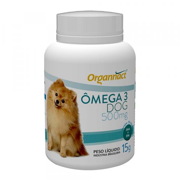 Omega Dog 500mg Organnact - 30 Cápsula