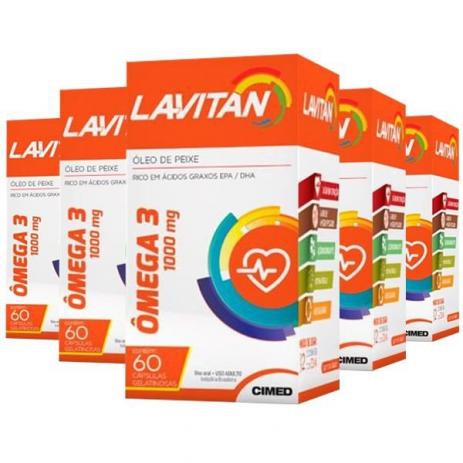 Ômega 3 Lavitan - 5 Un de 60 Cápsulas - Cimed