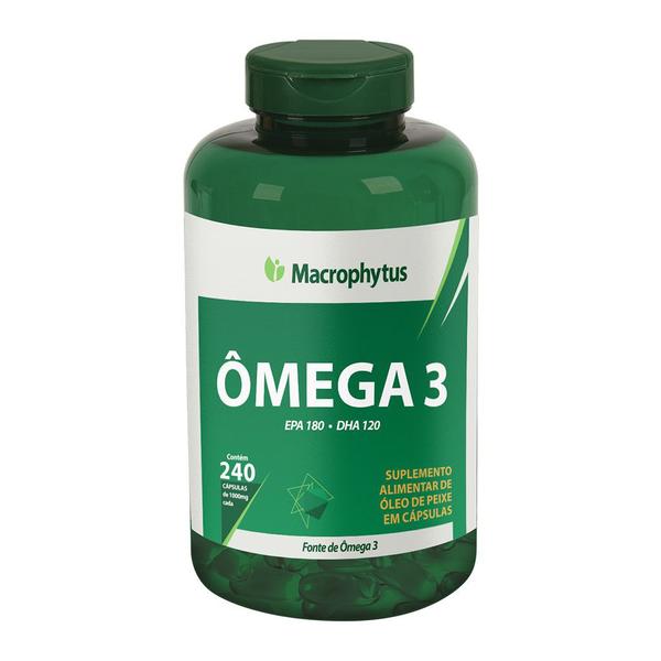 Omega 3 - Óleo de Peixe 1000mg 240 Capsulas Macrophytus