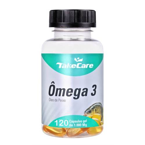 Omega 3 Oleo de Peixe 1000mg C/120 Cápsulas Takecare