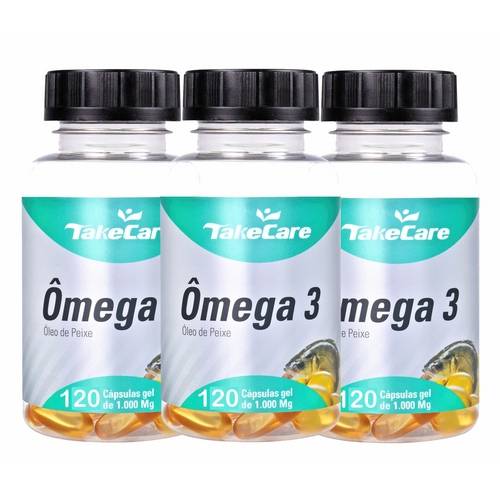 Omega 3 Oleo de Peixe 1000mg C/360 Cápsulas Takecare
