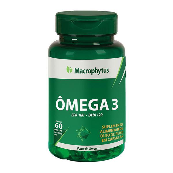 Omega 3 Óleo de Peixe 1000mg Macrophytus - 60capsulas