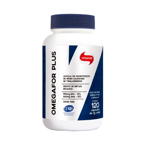 Ômega 3 Omegafor Plus Vitafor 120 Cápsulas de 1000Mg