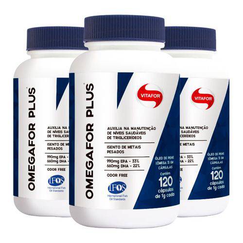 Omegafor Plus - 3 Un de 120 Cápsulas - Vitafor