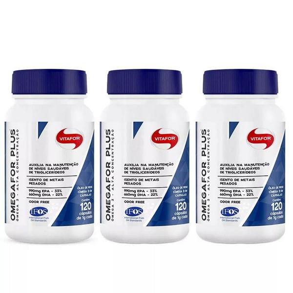Omegafor Plus - 3x 120 Cápsulas - Vitafor