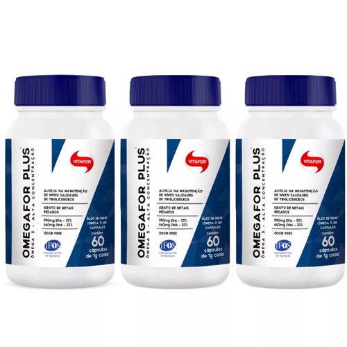 Omegafor Plus - 3x 60 Cápsulas - Vitafor