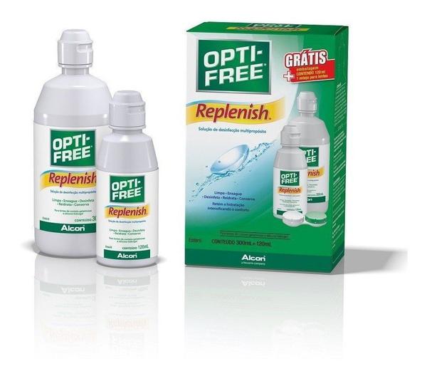 Opti-Free Replenish - 300ml + 120ml + Brinde