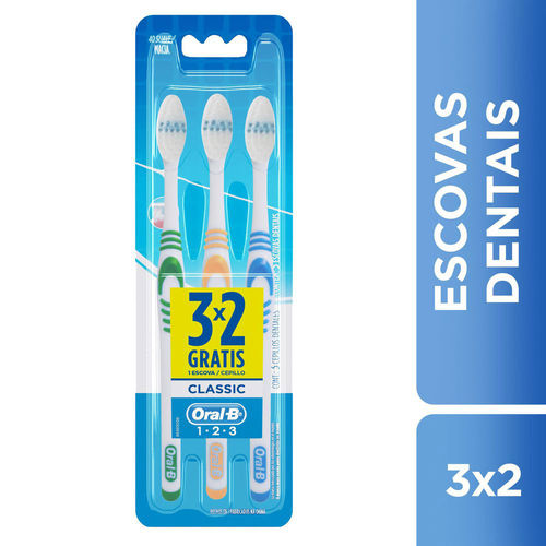 Oral-B Pack Escova Dental Classic C/ 3 Escovas