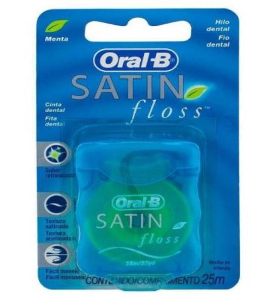 Oral B Satin Floss Menta Fio Dental 25m