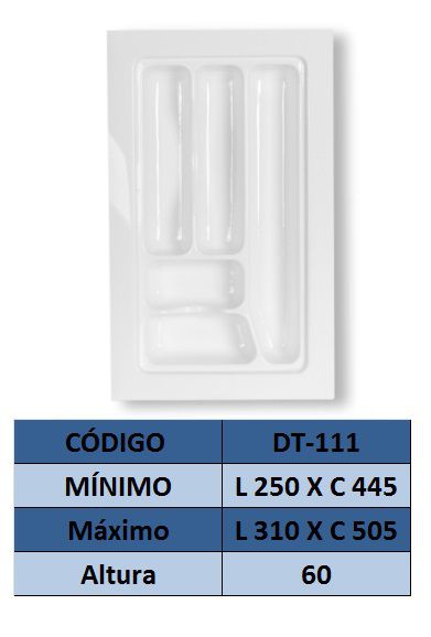 Organizador de Talher Ajustável Medidas Máximas: 310mm X 505mm) OG-111 - Moldplast