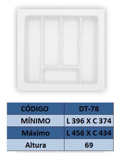 Organizador de Talher Ajustável Medidas Máximas: 456mm X 434mm) OG-78 - Moldplast