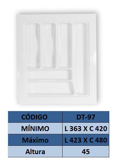 Organizador de Talher Ajustável Medidas Máximas: 423mm X 480mm) OG-97 - Moldplast