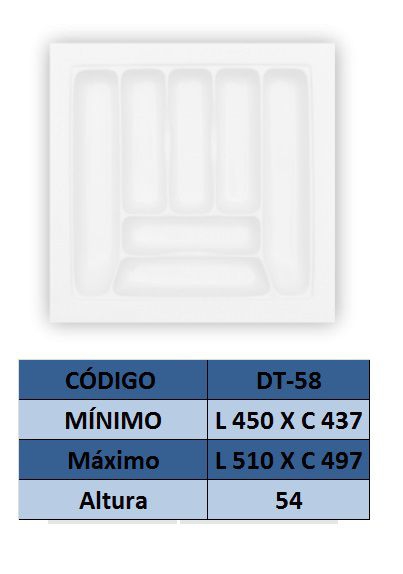 Organizador de Talher Ajustável Medidas Máximas: 510mm X 497mm) OG-58 - Moldplast