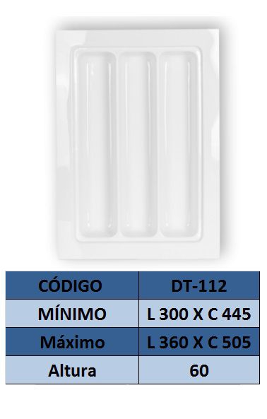Organizador de Talher Ajustável Medidas Máximas: 360mm X 505mm) OG-112 - Moldplast