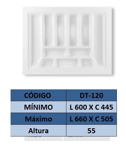 Organizador de Talher Ajustável Medidas Máximas: 660mm X 505mm) OG-120 - Moldplast