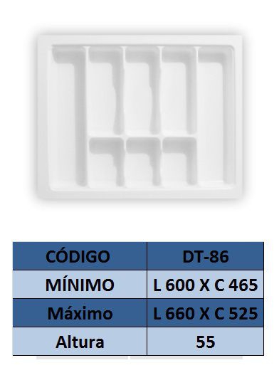 Organizador de Talher Ajustável Medidas Máximas: 660mm X 525mm) OG-86 - Moldplast