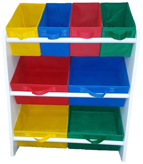 Organizador Infantil Porta Brinquedos Médio Colorido Montessoriano Organibox