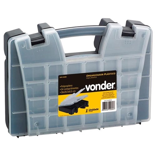 Organizador Plástico com 34 Compartimentos - Opv0200 - Vonder