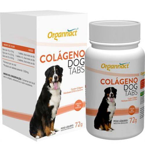 Tudo sobre 'Organnact Colágeno Dog Tabs 72 G - Suplemento Vitamínico'