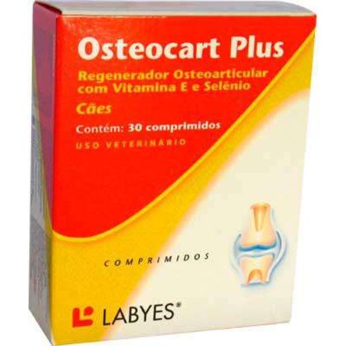 Osteocart Plus 30 Comprimidos - Regenerador Osteoarticular com Vitamina e E Selênio - Labyes