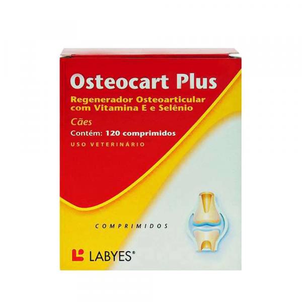 Osteocart Plus 120 Comprimidos - Regenerador Osteoarticular com Vitamina e E Selênio - Labyes