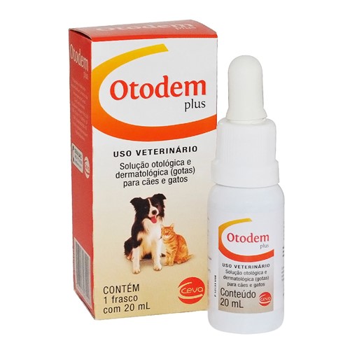 Otodem Plus para Cães e Gatos Uso Veterinário com 20ml