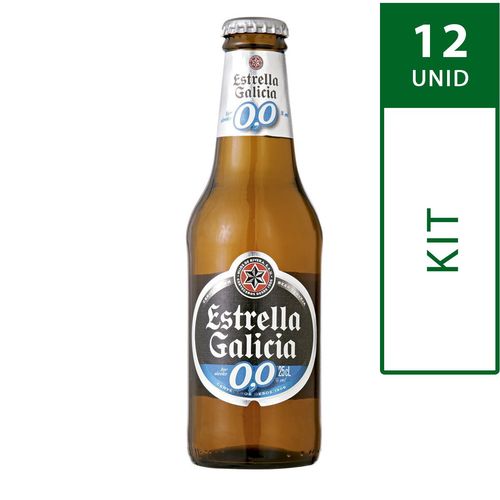 Pack Cerveja Espanhola Estrella Galicia Zero 0,0 (12x250ml)