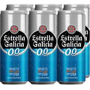 Pack Cerveja Espanhola Lata Estrella Galicia Zero 0 6X330Ml