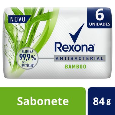 Pack Sabonete em Barra Antibacterial Bamboo Rexona 6x84g