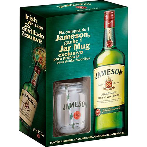 Tudo sobre 'Pack Whisky Jameson 1L + Jar Mug'