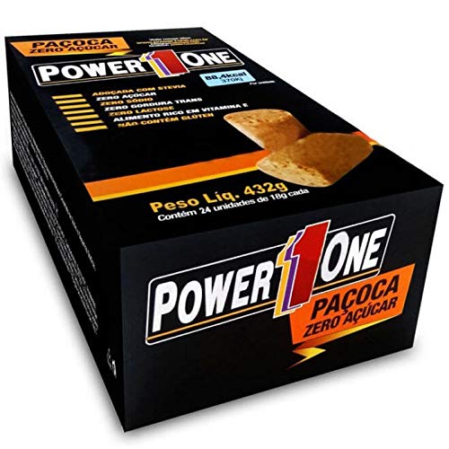 Paçoca Zero Açúcar (Caixa com 24 Un. de 18g) Power1One