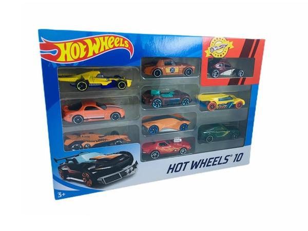 Pacote de 10 Carros Hot Weels Mattel - -