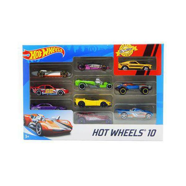 Pacote de 10 Carros Hot Wheels - Mattel