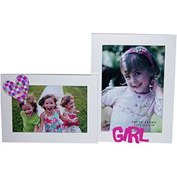 Painel de Fotos Baby Horizontal (10x15cmcm) e (13x18cmcm) Branco 2 Fotos - Design Loral