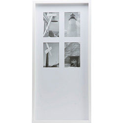 Painel de Fotos PF25 (68,8x4x33,3cm) Branco para 4 Fotos - Classic Home