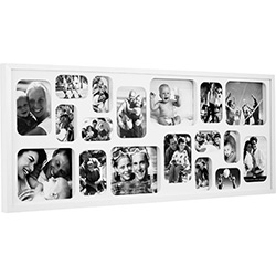 Painel de Fotos Plus 11 (53x133x4,5cm) Branco para 18 Fotos - Artimage