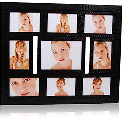 Painel de Fotos TRL (36,5x46,5X8cm) Preto para 9 Fotos - HG