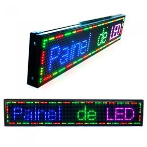 Painel de LED Colorido, Letreiro Digital 100cm X 20cm RGB Alto Brilho a Prova D`água