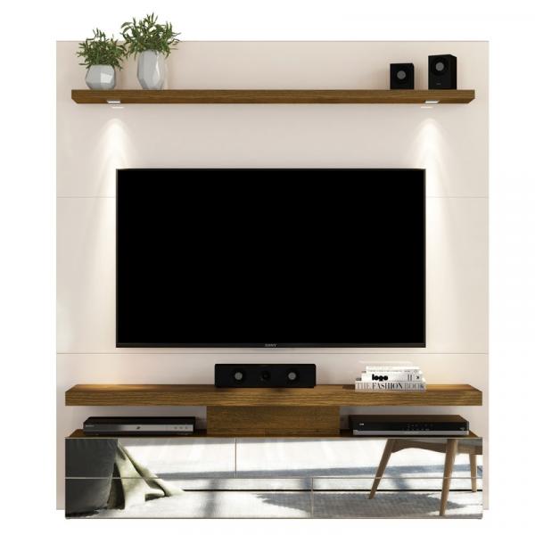 Painel Home Suspenso LED para TV 60" Luce - Dj Moveis - Dj Móveis