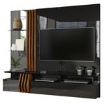 Painel Home Suspenso para Tv 55" Bello Preto Brilho / Demolição - Dj Móveis