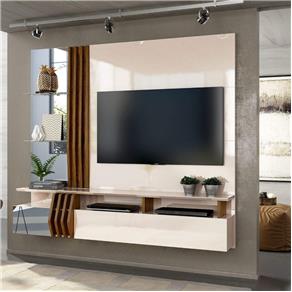 Painel Home Suspenso para TV Até 55 Polegadas Moderno Lua Siena Móveis Off White/Demolição
