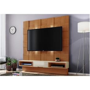 Painel Home Suspenso para TV com LED TB125L - Dalla Costa - Marrom Chocolate