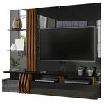 Painel Home Theater Bello Dj Móveis para Tv Até 55 Pol Preto Brilho Demolição